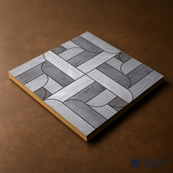 Parking Floor Tile TL 02350 16 x 16 inch Vitrified Anti Skid Matte Finish Heavy Duty Tile - 12 mm | Suitable For Outdoor, Heavy Traffic Areas | Pattern Alignment May Vary | 2-3 mm Spacer is Mandatory