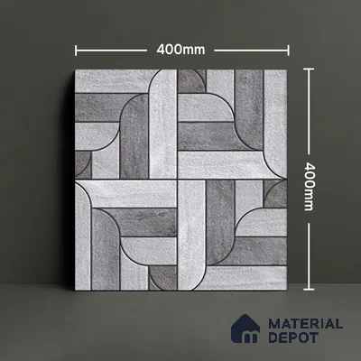 Parking Floor Tile TL 02350 16 x 16 inch Vitrified Anti Skid Matte Finish Heavy Duty Tile - 12 mm | Suitable For Outdoor, Heavy Traffic Areas | Pattern Alignment May Vary | 2-3 mm Spacer is Mandatory