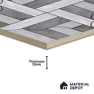 Parking Floor Tile TL 02350 16 x 16 inch Vitrified Anti Skid Matte Finish Heavy Duty Tile - 12 mm | Suitable For Outdoor, Heavy Traffic Areas | Pattern Alignment May Vary | 2-3 mm Spacer is Mandatory