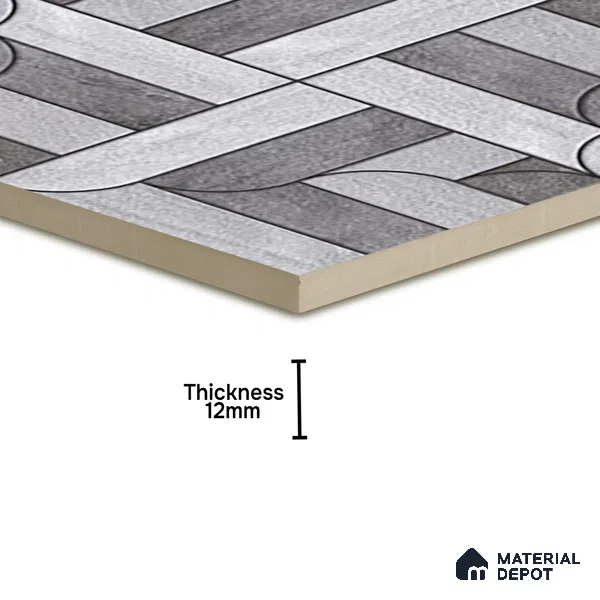 Parking Floor Tile TL 02350 16 x 16 inch Vitrified Anti Skid Matte Finish Heavy Duty Tile - 12 mm | Suitable For Outdoor, Heavy Traffic Areas | Pattern Alignment May Vary | 2-3 mm Spacer is Mandatory