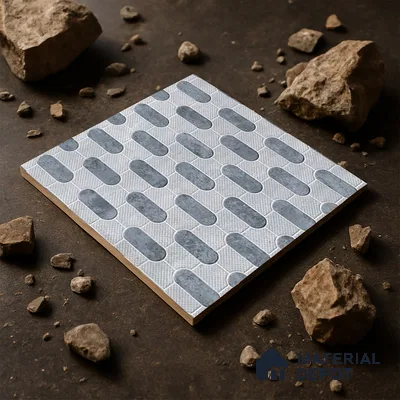 Parking Floor Tile TL 02351 16 x 16 inch Vitrified Anti Skid Matte Finish Heavy Duty Tile - 12 mm | Suitable For Outdoor, Heavy Traffic Areas | Pattern Alignment May Vary | 2-3 mm Spacer is Mandatory