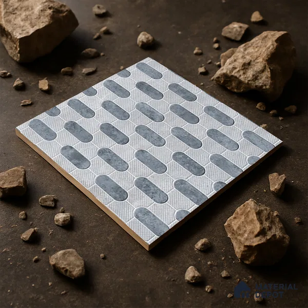 Parking Floor Tile TL 02351 16 x 16 inch Vitrified Anti Skid Matte Finish Heavy Duty Tile - 12 mm | Suitable For Outdoor, Heavy Traffic Areas | Pattern Alignment May Vary | 2-3 mm Spacer is Mandatory