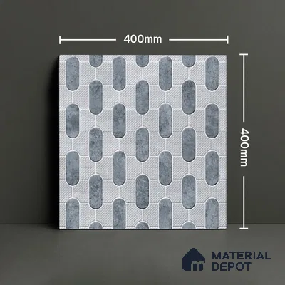 Parking Floor Tile TL 02351 16 x 16 inch Vitrified Anti Skid Matte Finish Heavy Duty Tile - 12 mm | Suitable For Outdoor, Heavy Traffic Areas | Pattern Alignment May Vary | 2-3 mm Spacer is Mandatory