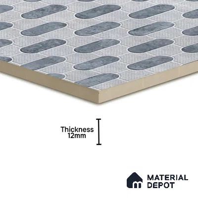 Parking Floor Tile TL 02351 16 x 16 inch Vitrified Anti Skid Matte Finish Heavy Duty Tile - 12 mm | Suitable For Outdoor, Heavy Traffic Areas | Pattern Alignment May Vary | 2-3 mm Spacer is Mandatory