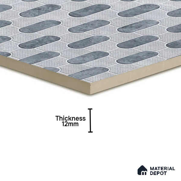 Parking Floor Tile TL 02351 16 x 16 inch Vitrified Anti Skid Matte Finish Heavy Duty Tile - 12 mm | Suitable For Outdoor, Heavy Traffic Areas | Pattern Alignment May Vary | 2-3 mm Spacer is Mandatory