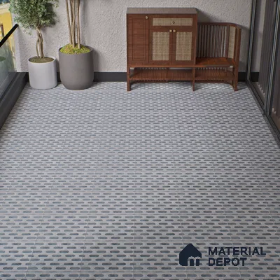Parking Floor Tile TL 02351 16 x 16 inch Vitrified Anti Skid Matte Finish Heavy Duty Tile - 12 mm | Suitable For Outdoor, Heavy Traffic Areas | Pattern Alignment May Vary | 2-3 mm Spacer is Mandatory