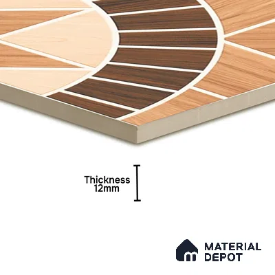 Parking Floor Tile TL 02353 16 x 16 inch Vitrified Anti Skid Matte Finish Heavy Duty Tile - 12 mm | Suitable For Outdoor, Heavy Traffic Areas | Pattern Alignment May Vary | 2-3 mm Spacer is Mandatory