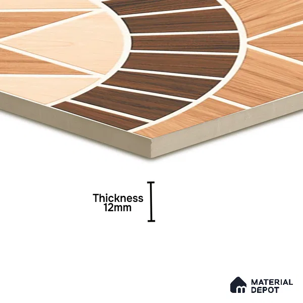 Parking Floor Tile TL 02353 16 x 16 inch Vitrified Anti Skid Matte Finish Heavy Duty Tile - 12 mm | Suitable For Outdoor, Heavy Traffic Areas | Pattern Alignment May Vary | 2-3 mm Spacer is Mandatory