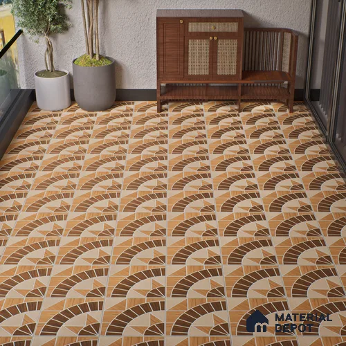 Parking Floor Tile TL 02353 16 x 16 inch Vitrified Anti Skid Matte Finish Heavy Duty Tile - 12 mm | Suitable For Outdoor, Heavy Traffic Areas | Pattern Alignment May Vary | 2-3 mm Spacer is Mandatory