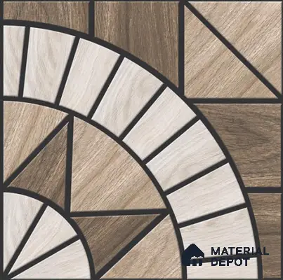 Parking Floor Tile TL 02354 16 x 16 inch Vitrified Anti Skid Matte Finish Heavy Duty Tile - 12 mm | Suitable For Outdoor, Heavy Traffic Areas | Pattern Alignment May Vary | 2-3 mm Spacer is Mandatory