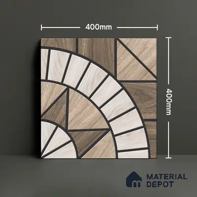 Parking Floor Tile TL 02354 16 x 16 inch Vitrified Anti Skid Matte Finish Heavy Duty Tile - 12 mm | Suitable For Outdoor, Heavy Traffic Areas | Pattern Alignment May Vary | 2-3 mm Spacer is Mandatory