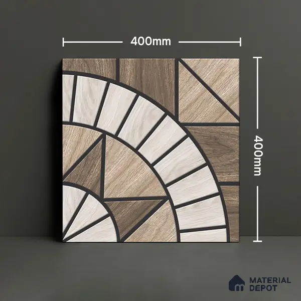 Parking Floor Tile TL 02354 16 x 16 inch Vitrified Anti Skid Matte Finish Heavy Duty Tile - 12 mm | Suitable For Outdoor, Heavy Traffic Areas | Pattern Alignment May Vary | 2-3 mm Spacer is Mandatory