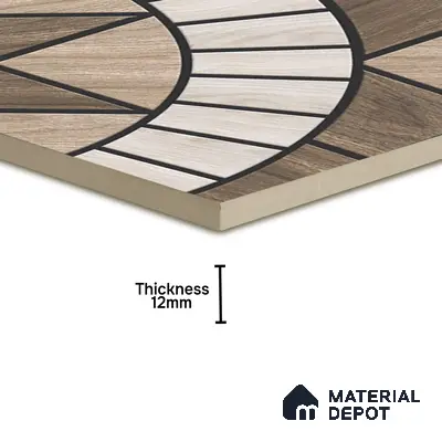 Parking Floor Tile TL 02354 16 x 16 inch Vitrified Anti Skid Matte Finish Heavy Duty Tile - 12 mm | Suitable For Outdoor, Heavy Traffic Areas | Pattern Alignment May Vary | 2-3 mm Spacer is Mandatory