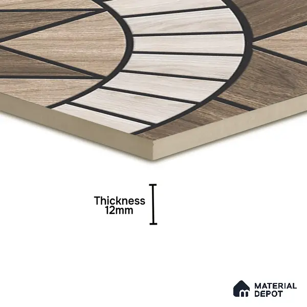 Parking Floor Tile TL 02354 16 x 16 inch Vitrified Anti Skid Matte Finish Heavy Duty Tile - 12 mm | Suitable For Outdoor, Heavy Traffic Areas | Pattern Alignment May Vary | 2-3 mm Spacer is Mandatory
