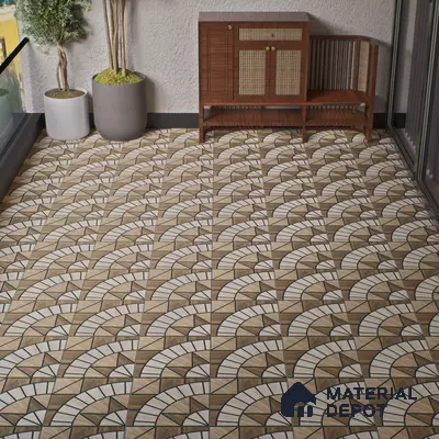 Parking Floor Tile TL 02354 16 x 16 inch Vitrified Anti Skid Matte Finish Heavy Duty Tile - 12 mm | Suitable For Outdoor, Heavy Traffic Areas | Pattern Alignment May Vary | 2-3 mm Spacer is Mandatory