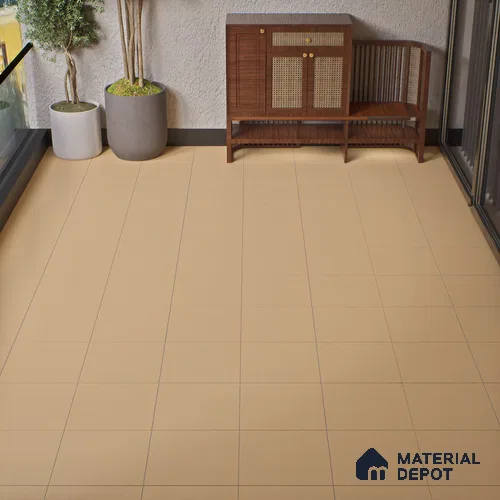 Parking Floor Tile TL 02358 16 x 16 inch Vitrified Anti Skid Matte Finish Heavy Duty Tile - 12 mm | Suitable For Bathroom, Heavy Traffic Areas, Courtyard | Pattern Alignment May Vary | 2-3 mm Spacer is Mandatory