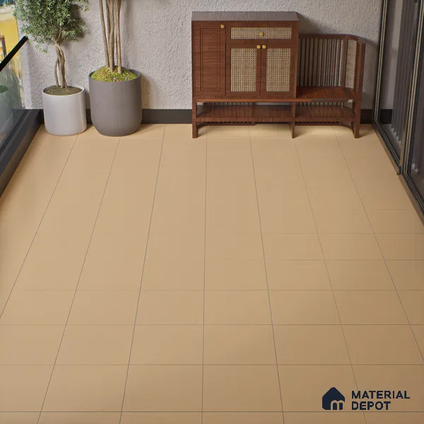 Parking Floor Tile TL 02358 16 x 16 inch Vitrified Anti Skid Matte Finish Heavy Duty Tile - 12 mm | Suitable For Bathroom, Heavy Traffic Areas, Courtyard | Pattern Alignment May Vary | 2-3 mm Spacer is Mandatory