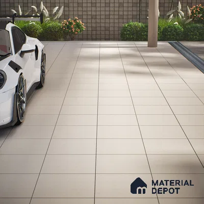 Parking Floor Tile TL 02359 16 x 16 inch Vitrified Anti Skid Matte Finish Heavy Duty Tile - 12 mm | Suitable For Bathroom, Balcony, Heavy Traffic Areas | Pattern Alignment May Vary | 2-3 mm Spacer is Mandatory