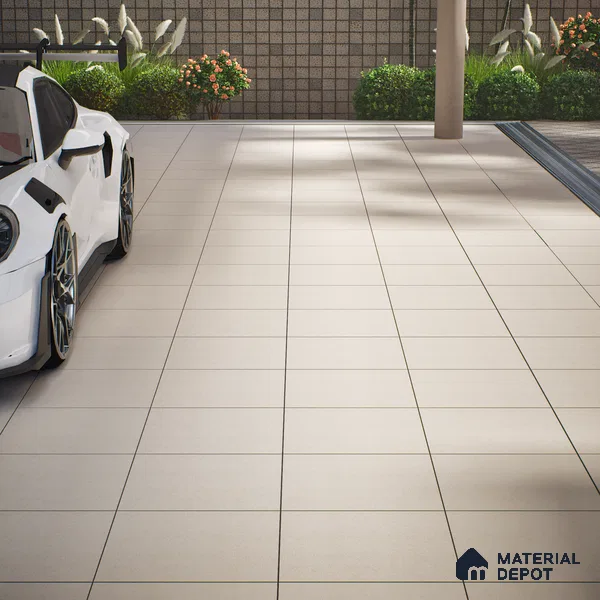 Parking Floor Tile TL 02359 16 x 16 inch Vitrified Anti Skid Matte Finish Heavy Duty Tile - 12 mm | Suitable For Bathroom, Balcony, Heavy Traffic Areas | Pattern Alignment May Vary | 2-3 mm Spacer is Mandatory