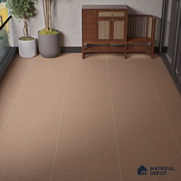 Parking Floor Tile TL 02360 16 x 16 inch Vitrified Anti Skid Matte Finish Heavy Duty Tile - 12 mm | Suitable For Parking, Heavy Traffic Areas, Bathroom | Pattern Alignment May Vary | 2-3 mm Spacer is Mandatory