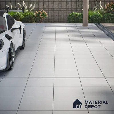 Parking Floor Tile TL 02361 16 x 16 inch Vitrified Anti Skid Matte Finish Heavy Duty Tile - 12 mm | Suitable For Outdoor, Heavy Traffic Areas | Pattern Alignment May Vary | 2-3 mm Spacer is Mandatory (Sample)