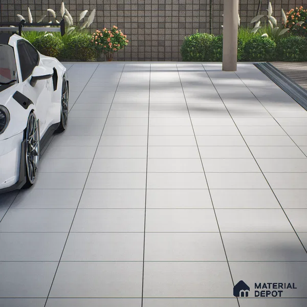 Parking Floor Tile TL 02361 16 x 16 inch Vitrified Anti Skid Matte Finish Heavy Duty Tile - 12 mm | Suitable For Outdoor, Heavy Traffic Areas | Pattern Alignment May Vary | 2-3 mm Spacer is Mandatory (Sample)