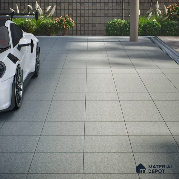 Parking Floor Tile TL 02362 16 x 16 inch Vitrified Anti Skid Matte Finish Heavy Duty Tile - 12 mm | Suitable For Bathroom, Balcony, Heavy Traffic Areas | Pattern Alignment May Vary | 2-3 mm Spacer is Mandatory