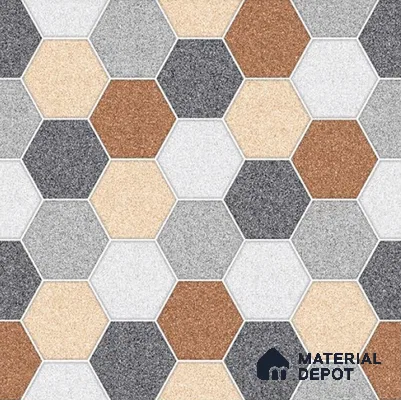 Parking Floor Tile TL 02363 16 x 16 inch Vitrified Anti Skid Matte Finish Heavy Duty Tile - 12 mm | Suitable For Outdoor, Heavy Traffic Areas | Pattern Alignment May Vary | 2-3 mm Spacer is Mandatory