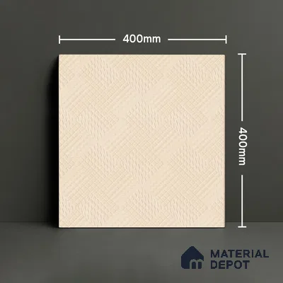Parking Floor Tile TL 02364 16 x 16 inch Vitrified Anti Skid Matte Finish Heavy Duty Tile - 12 mm | Suitable For Bathroom, Heavy Traffic Areas | Pattern Alignment May Vary | 2-3 mm Spacer is Mandatory