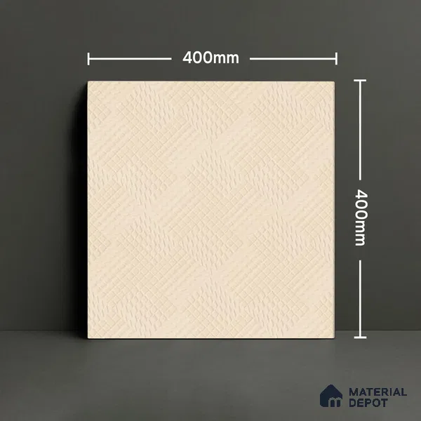 Parking Floor Tile TL 02364 16 x 16 inch Vitrified Anti Skid Matte Finish Heavy Duty Tile - 12 mm | Suitable For Bathroom, Heavy Traffic Areas | Pattern Alignment May Vary | 2-3 mm Spacer is Mandatory