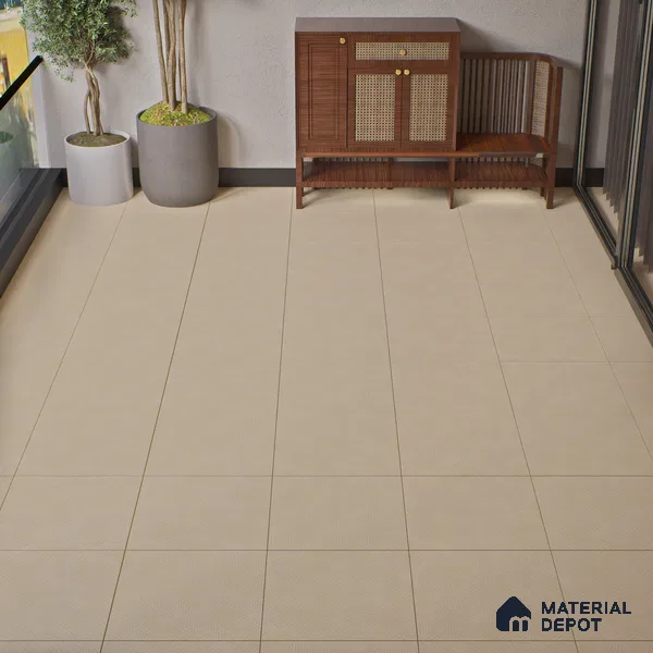 Parking Floor Tile TL 02364 16 x 16 inch Vitrified Anti Skid Matte Finish Heavy Duty Tile - 12 mm | Suitable For Bathroom, Heavy Traffic Areas | Pattern Alignment May Vary | 2-3 mm Spacer is Mandatory