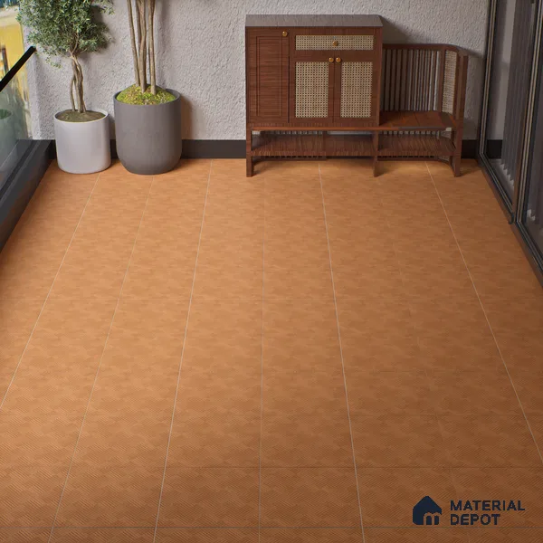 Parking Floor Tile TL 02365 16 x 16 inch Vitrified Anti Skid Matte Finish Heavy Duty Tile - 12 mm | Suitable For Outdoor, Heavy Traffic Areas | Pattern Alignment May Vary | 2-3 mm Spacer is Mandatory