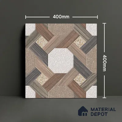 Parking Floor Tile TL 02366 16 x 16 inch Vitrified Anti Skid Matte Finish Heavy Duty Tile - 12 mm | Suitable For Outdoor, Heavy Traffic Areas | Pattern Alignment May Vary | 2-3 mm Spacer is Mandatory