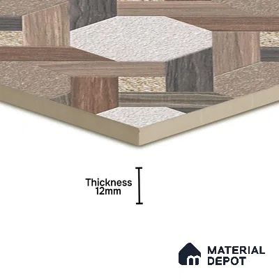 Parking Floor Tile TL 02366 16 x 16 inch Vitrified Anti Skid Matte Finish Heavy Duty Tile - 12 mm | Suitable For Outdoor, Heavy Traffic Areas | Pattern Alignment May Vary | 2-3 mm Spacer is Mandatory