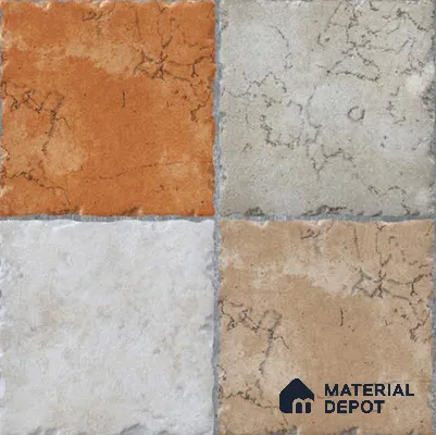 Parking Floor Tile TL 02367 16 x 16 inch Vitrified Anti Skid Matte Finish Heavy Duty Tile - 12 mm | Suitable For Outdoor, Heavy Traffic Areas | Pattern Alignment May Vary | 2-3 mm Spacer is Mandatory