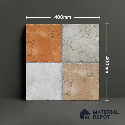Parking Floor Tile TL 02367 16 x 16 inch Vitrified Anti Skid Matte Finish Heavy Duty Tile - 12 mm | Suitable For Outdoor, Heavy Traffic Areas | Pattern Alignment May Vary | 2-3 mm Spacer is Mandatory