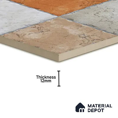 Parking Floor Tile TL 02367 16 x 16 inch Vitrified Anti Skid Matte Finish Heavy Duty Tile - 12 mm | Suitable For Outdoor, Heavy Traffic Areas | Pattern Alignment May Vary | 2-3 mm Spacer is Mandatory