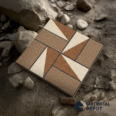 Parking Floor Tile TL 02368 16 x 16 inch Vitrified Anti Skid Matte Finish Heavy Duty Tile - 12 mm | Suitable For Outdoor, Heavy Traffic Areas | Pattern Alignment May Vary | 2-3 mm Spacer is Mandatory