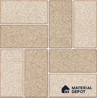 Parking Floor Tile TL 02369 16 x 16 inch Vitrified Anti Skid Matte Finish Heavy Duty Tile - 12 mm | Suitable For Outdoor, Heavy Traffic Areas | Pattern Alignment May Vary | 2-3 mm Spacer is Mandatory