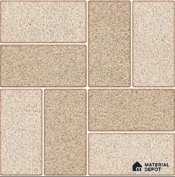 Parking Floor Tile TL 02369 16 x 16 inch Vitrified Anti Skid Matte Finish Heavy Duty Tile - 12 mm | Suitable For Outdoor, Heavy Traffic Areas | Pattern Alignment May Vary | 2-3 mm Spacer is Mandatory