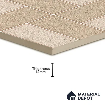 Parking Floor Tile TL 02369 16 x 16 inch Vitrified Anti Skid Matte Finish Heavy Duty Tile - 12 mm | Suitable For Outdoor, Heavy Traffic Areas | Pattern Alignment May Vary | 2-3 mm Spacer is Mandatory