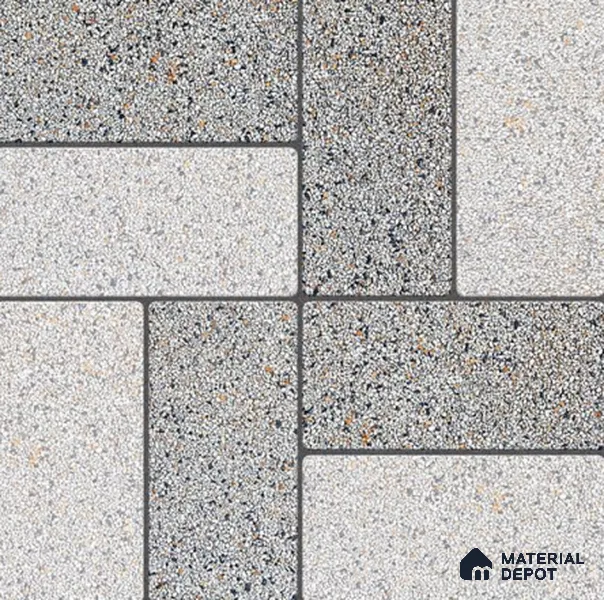 Parking Floor Tile TL 02370 16 x 16 inch Vitrified Anti Skid Matte Finish Heavy Duty Tile - 12 mm | Suitable For Outdoor, Heavy Traffic Areas | Pattern Alignment May Vary | 2-3 mm Spacer is Mandatory