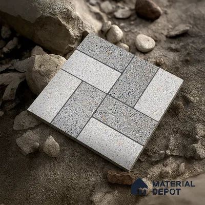 Parking Floor Tile TL 02370 16 x 16 inch Vitrified Anti Skid Matte Finish Heavy Duty Tile - 12 mm | Suitable For Outdoor, Heavy Traffic Areas | Pattern Alignment May Vary | 2-3 mm Spacer is Mandatory