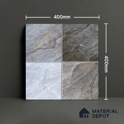 Parking Floor Tile TL 02372 16 x 16 inch Vitrified Anti Skid Matte Finish Heavy Duty Tile - 12 mm | Suitable For Outdoor, Heavy Traffic Areas | Pattern Alignment May Vary | 2-3 mm Spacer is Mandatory