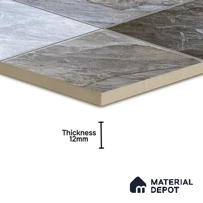 Parking Floor Tile TL 02372 16 x 16 inch Vitrified Anti Skid Matte Finish Heavy Duty Tile - 12 mm | Suitable For Outdoor, Heavy Traffic Areas | Pattern Alignment May Vary | 2-3 mm Spacer is Mandatory