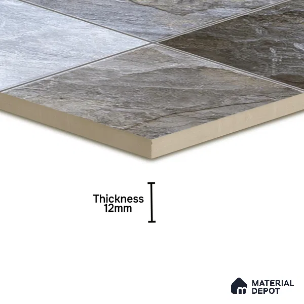 Parking Floor Tile TL 02372 16 x 16 inch Vitrified Anti Skid Matte Finish Heavy Duty Tile - 12 mm | Suitable For Outdoor, Heavy Traffic Areas | Pattern Alignment May Vary | 2-3 mm Spacer is Mandatory