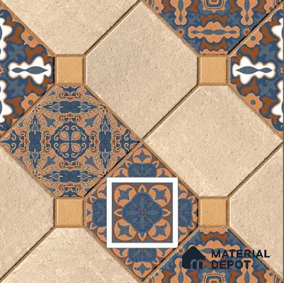 Parking Floor Tile TL 02374 16 x 16 inch Vitrified Anti Skid Matte Finish Heavy Duty Tile - 12 mm | Suitable For Outdoor, Heavy Traffic Areas | Pattern Alignment May Vary | 2-3 mm Spacer is Mandatory