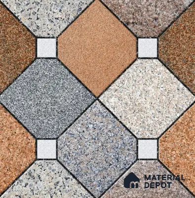 Parking Floor Tile TL 02375 16 x 16 inch Vitrified Anti Skid Matte Finish Heavy Duty Tile - 12 mm | Suitable For Outdoor, Heavy Traffic Areas | Pattern Alignment May Vary | 2-3 mm Spacer is Mandatory