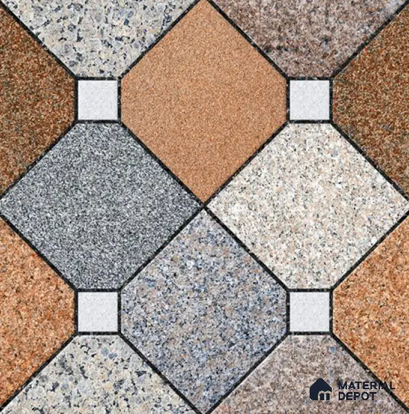 Parking Floor Tile TL 02375 16 x 16 inch Vitrified Anti Skid Matte Finish Heavy Duty Tile - 12 mm | Suitable For Outdoor, Heavy Traffic Areas | Pattern Alignment May Vary | 2-3 mm Spacer is Mandatory