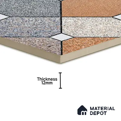 Parking Floor Tile TL 02375 16 x 16 inch Vitrified Anti Skid Matte Finish Heavy Duty Tile - 12 mm | Suitable For Outdoor, Heavy Traffic Areas | Pattern Alignment May Vary | 2-3 mm Spacer is Mandatory